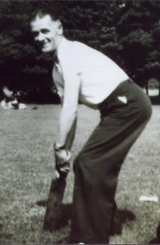 Francis playing cricket
